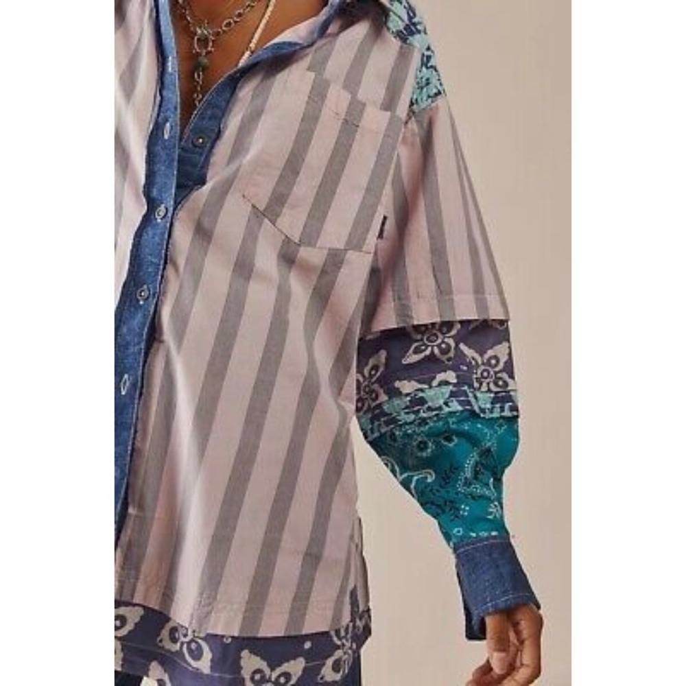 Free People Wild Dunes Stripe Shirt - Picture 4 of 16